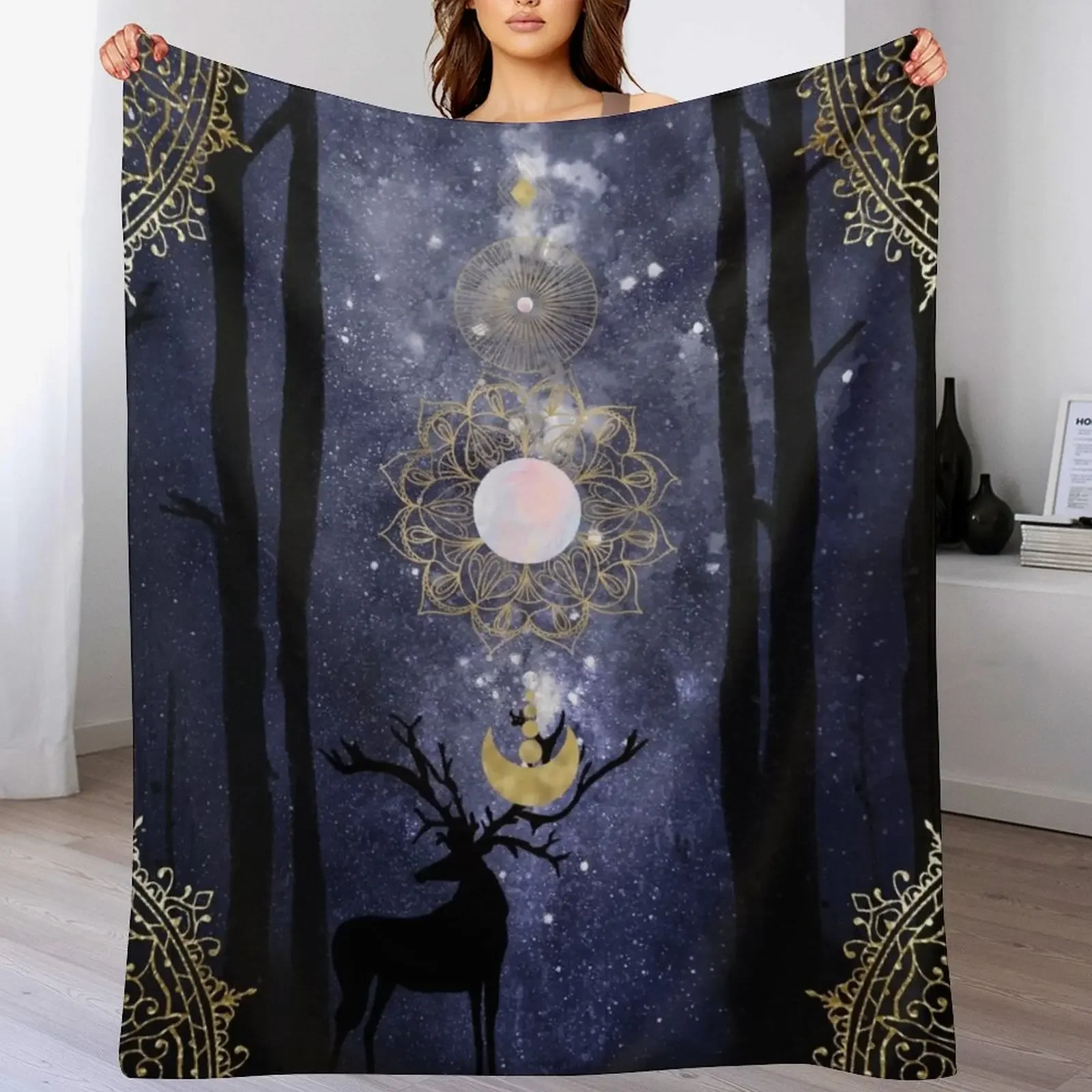 

Magick Night Throw Blanket For Sofa Thin anime Beach Cute Blankets