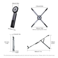 Aluminum Alloy Magnetic Phone Holder Handheld Selfie Stick Foldable Tripod Portable Desk Stand For iPhone Tablet Laptop Stand 5