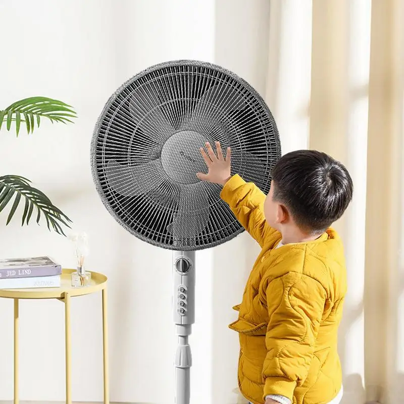 Fan Cover For Kids Cartoon Dustproof Fan Mesh Cover Protection Cover For Floor Fan Children Finger Safety Protection Net Cover