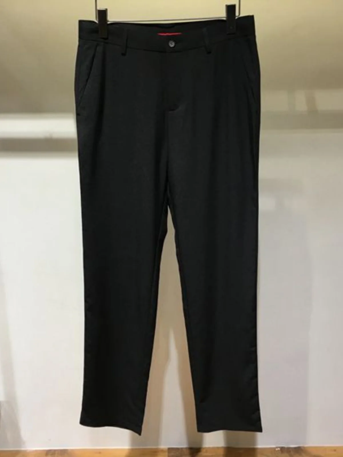 

Легкие летние мужские повседневные брюки прямого кроя из тонкой эластичной ткани, с низкой посадкой, черные