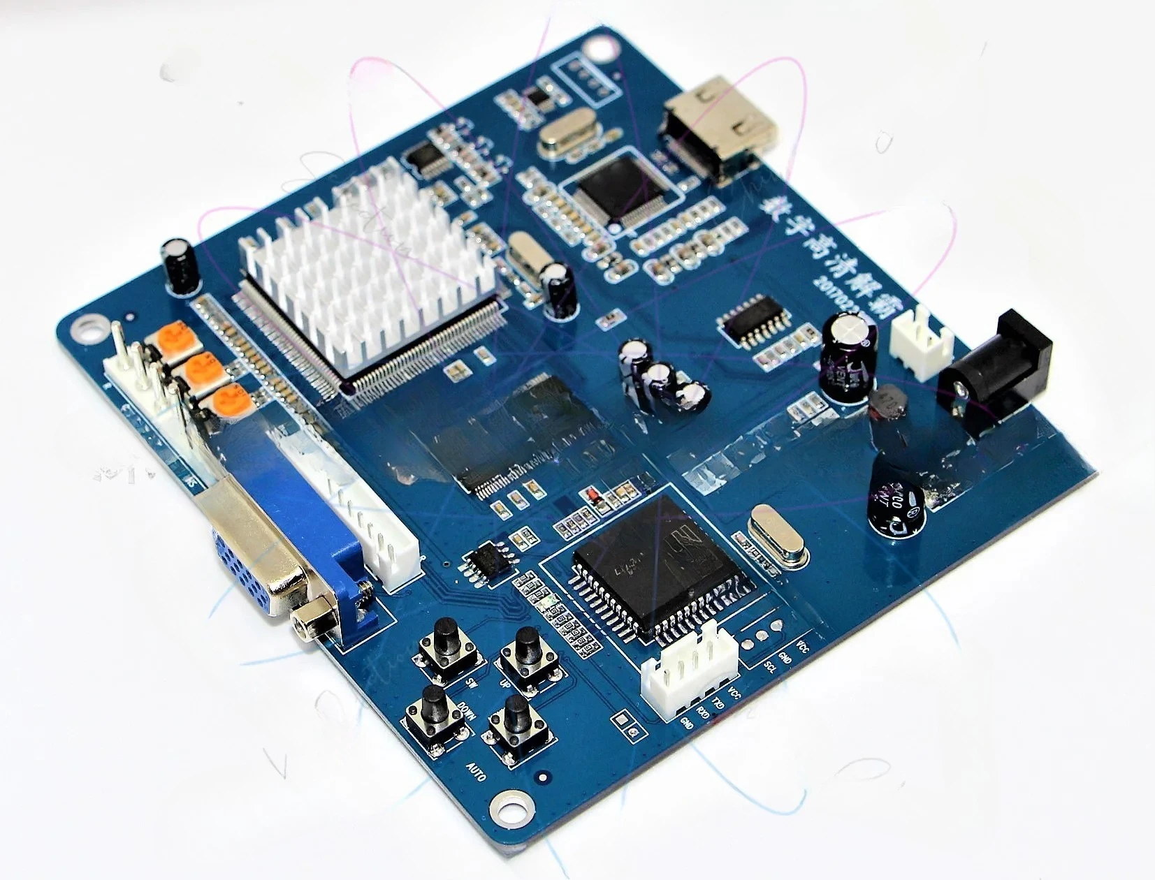 Adapted for Digital High Definition Conversion VGA/RBGS/RGBSHV To HDMI Video, Low Conversion High Conversion Converter