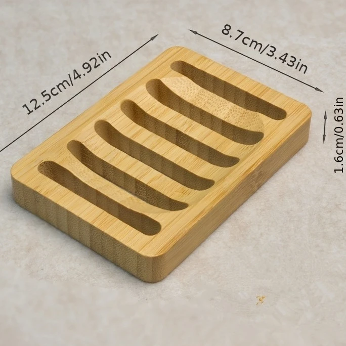 Bamboo Case Tray Wooden Prevent Mildew Drain Soap Box Natural Bamboo Dishes Bath Soap Holder Container Bathroom Washroom Tools view 3