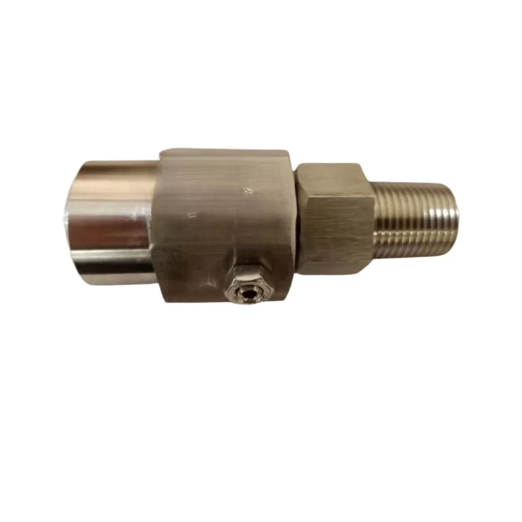 316L stainless steel hydraulic rotary joint double channel rotary