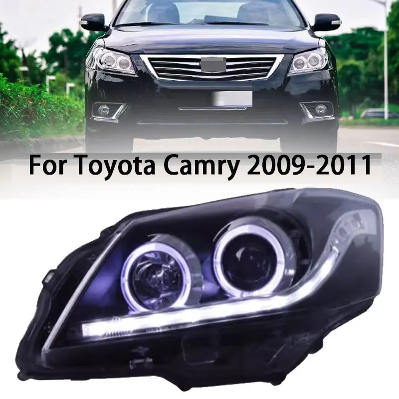 

Аксессуары для автомобильных фар Toyota Camry 2009-2011, улучшенные передние фонари с динамическим поворотным сигналом