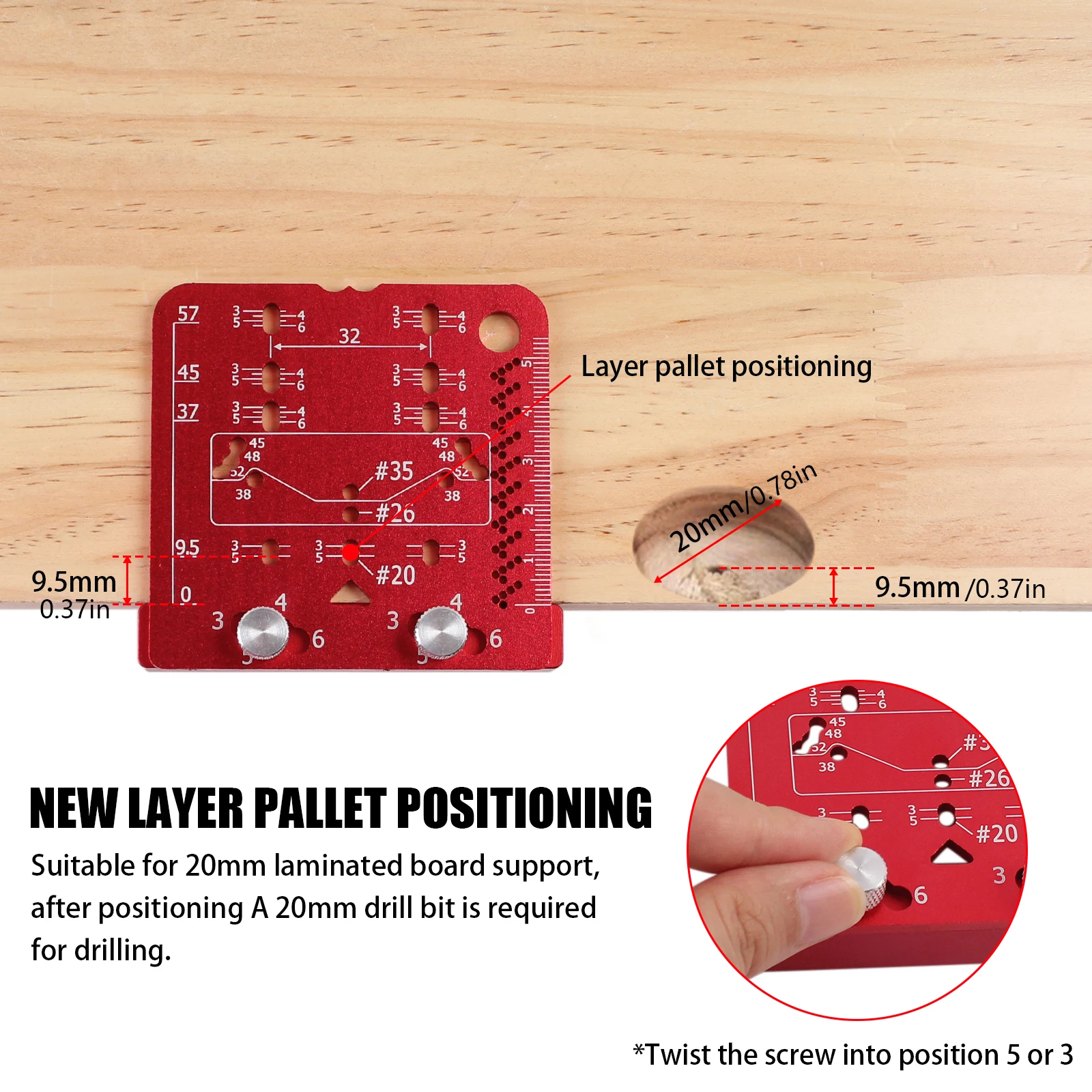 1 قطعة المفصلي خزانة الدقة الرقصة ، مسافة الحفر قابل للتعديل 35 مللي متر دليل الحفر أخفى المفصلي الرقصة ، لمسافة 45 مللي متر/48 مللي متر/52 مللي متر