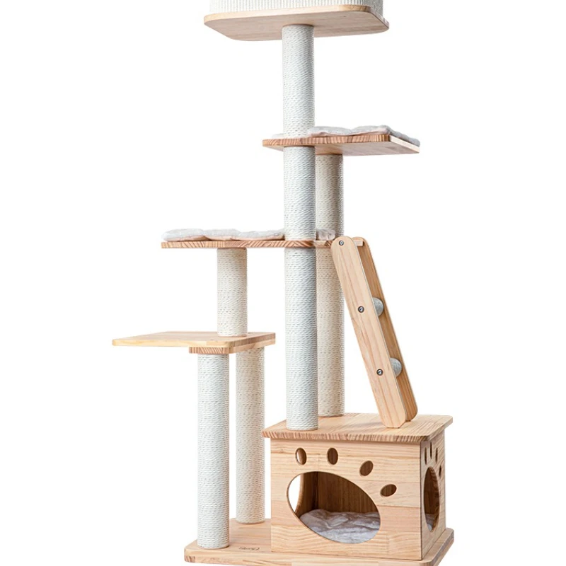 

Climbing frame cat nest solid wood imported pine cat frame wooden villa