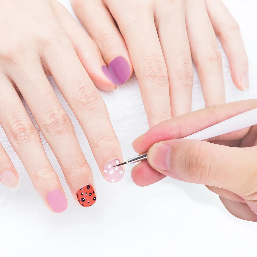 1 zestaw Nail Art rysunek ołówkiem linia Pen rozsianych zestaw biały grzywny farba z tworzywa sztucznego narzędzie Manicure