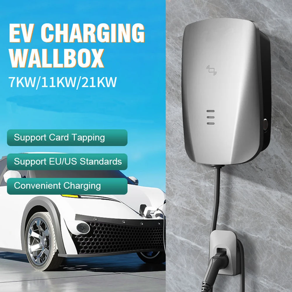 Single Phase J1772 Type 1  Ev Charger 7KW  Wallbox  32A Ev Charger Electric Vehicle Car Charger