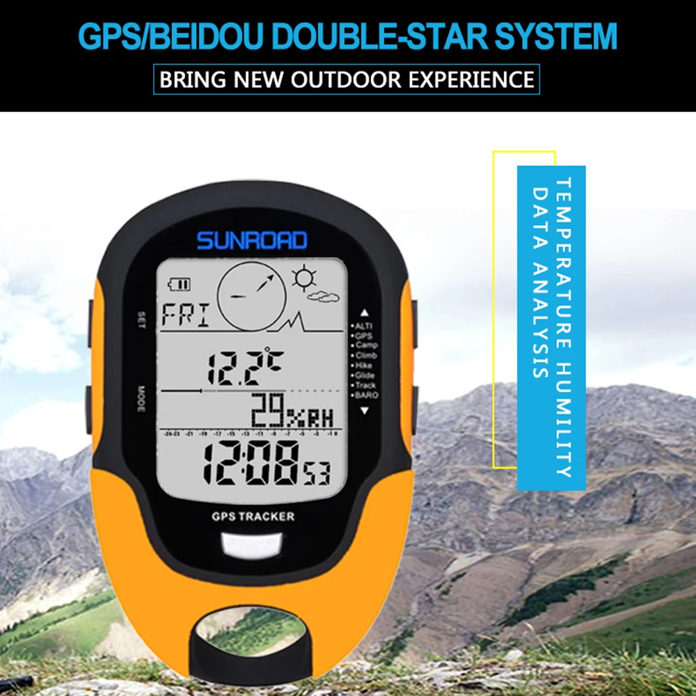 Multifunction LCD Digital GPS Altimeter Barometer Compass Portable Outdoor Camping Hiking Climbing Altimeter with LED Torch