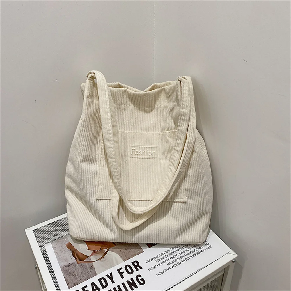 Moda Bolsa das Mulheres de Veludo Simplicidade Grande capacidade Tote Saco Do Punho Curto Harajuku Um Ombro Crossbody Bag