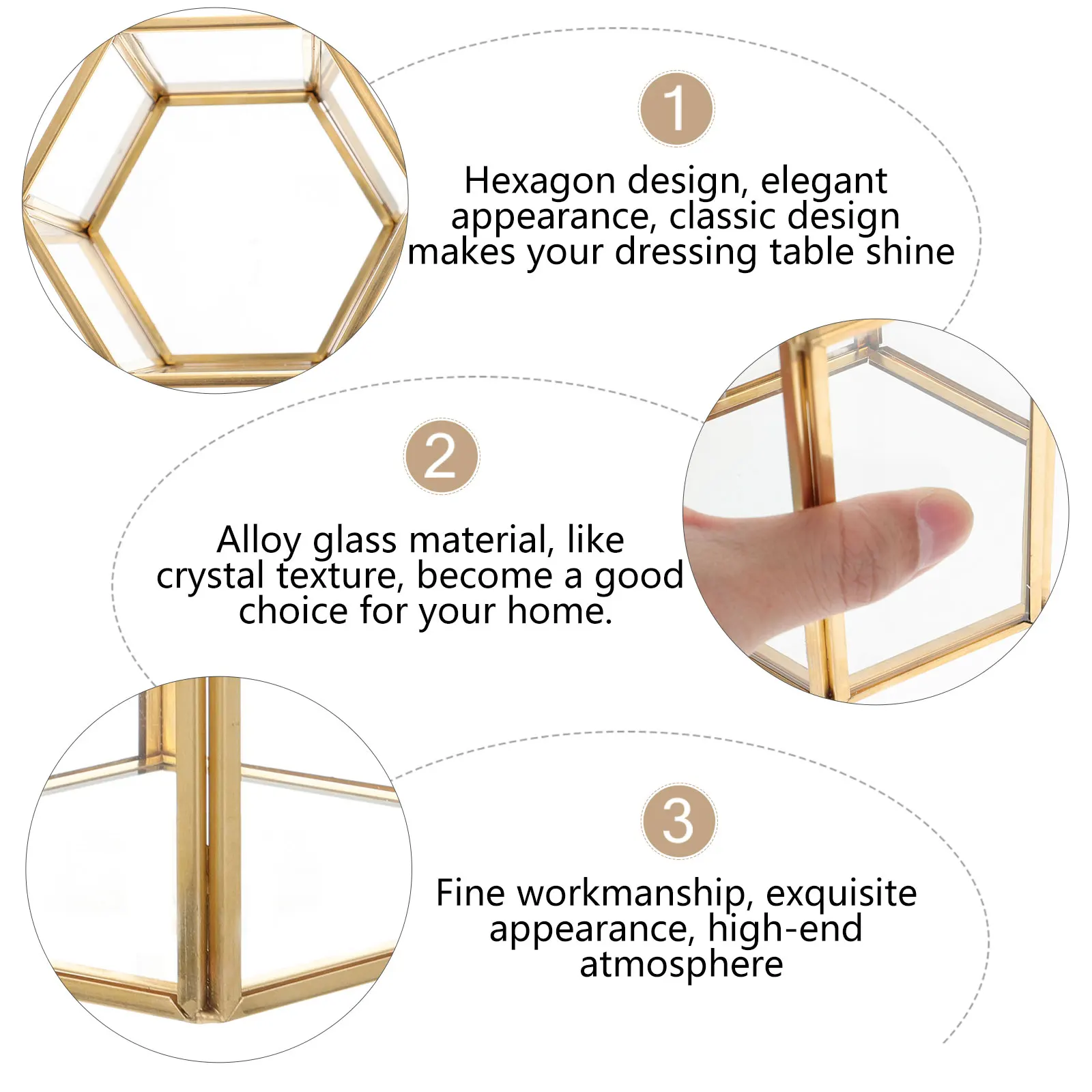 

Thickened Alloy Glass Makeup Holder Organizer Large Capacity Storage Box For Vanity Desk Transparent Acrylic Brush