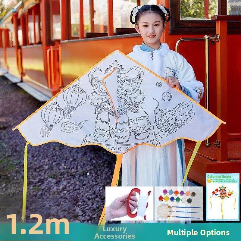 handmade-kite-making-material-kit-high-end-blank-canvas-for-graffiti-painting-kite-for-elementary-school-students