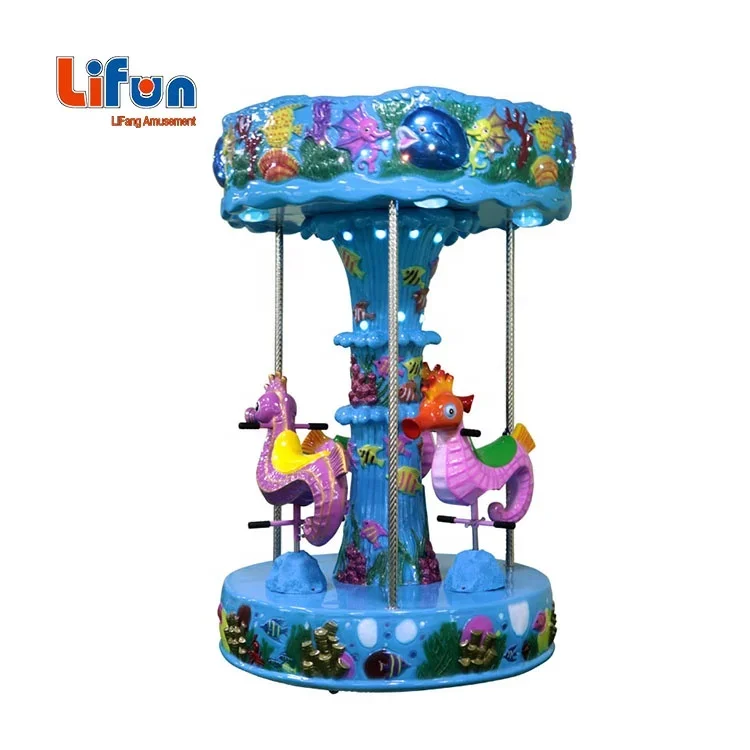 Factory Wholesale 3 Seats Kids Coin Operated Carousel Rides Kiddie Amusement Park Ride For Sale