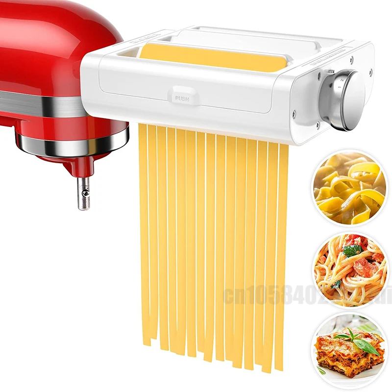 Pasta Roller Fettuccine Spaghetti Cutter Noodle Maker Mixers for KitchenAid Stand KA Kitchen Aid Cleaning Brush Attachments Set