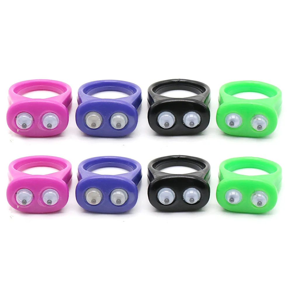 10pcs Movable Eye Rings Toys  Cartoon Rings Halloween Party Favors Practical Jokes Games Funny Children Gifts