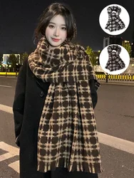 Autumn  Winter New Wool Scarf  Couple  # Pattern   Warm  Pashimna Windproof Fashion Casual Plaid Shawl  Men Women