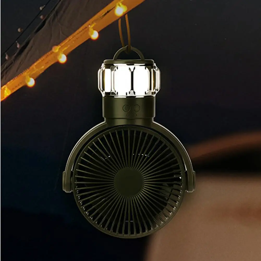 Rechargeable Camping Light Camping Light Fan Rechargeable Camping Fan with Led Light Powerful Airflow Low Noise for Outdoor