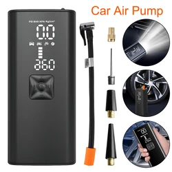 Digital 4000mAh With LED Flashlight Tire Pressure Test Portable Inflator 150PSI Car Air Compressor Tire Air Pump