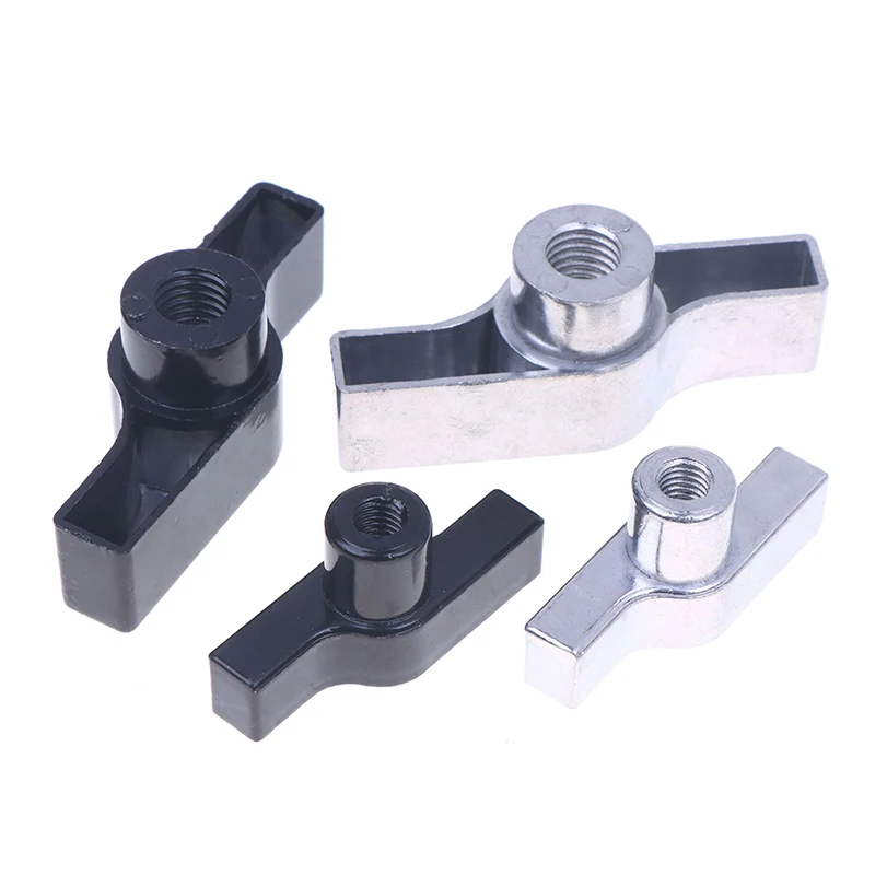 (ZYDD01) 1PCS Wing Nut Truss Clamp Handle Parts Galvanized Aluminum M8 M12 Handle Black Gray Nut Knob T-nut For Light Hook