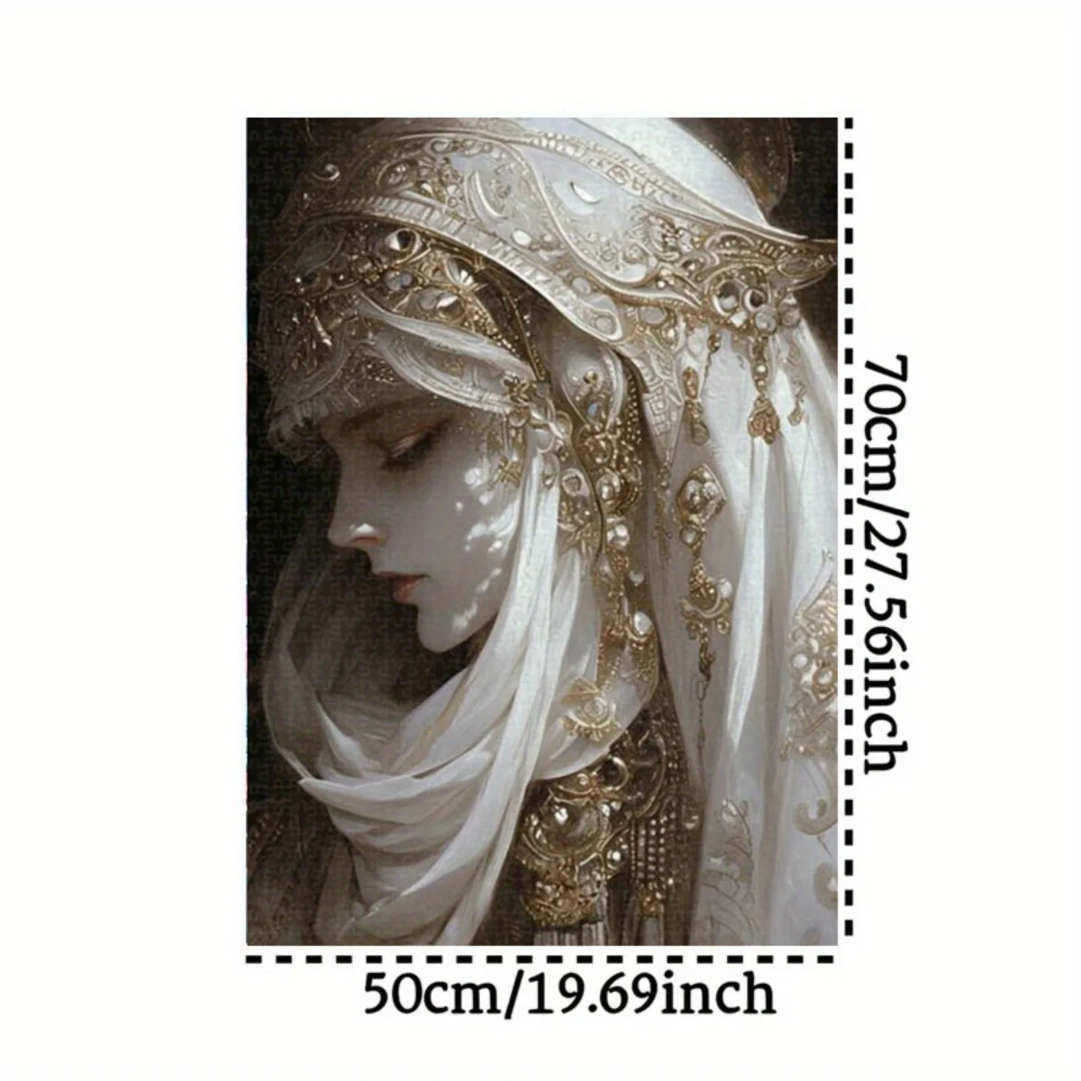 Puzzle da 1.000 pezzi di elegante signora in abbigliamento ornato: qualità premium, gioco fai da te impegnativo per adulti e famiglie, migliora l'occhio della mano