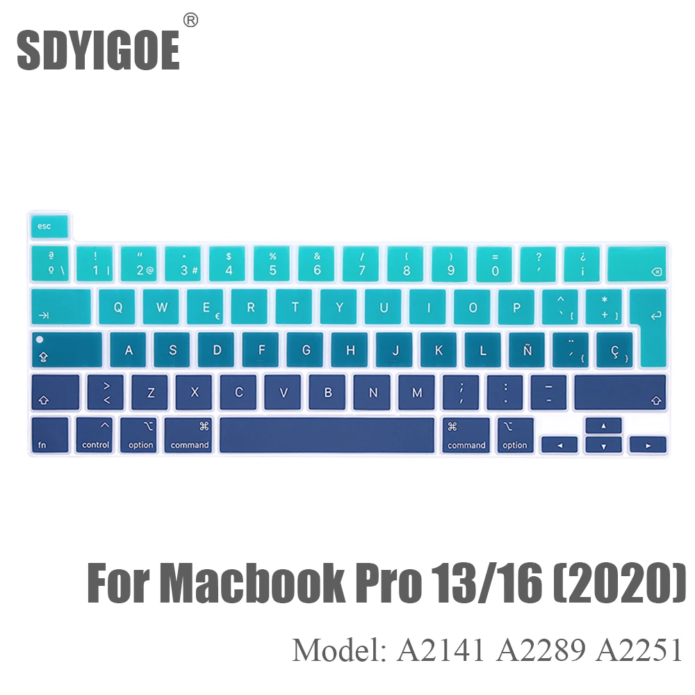 For macbook Pro13 M1 M2 Pro16 keyboard cover With ñ Spain  Silicone cover Keyboard protective film A2338 A2289 A2251 A2141