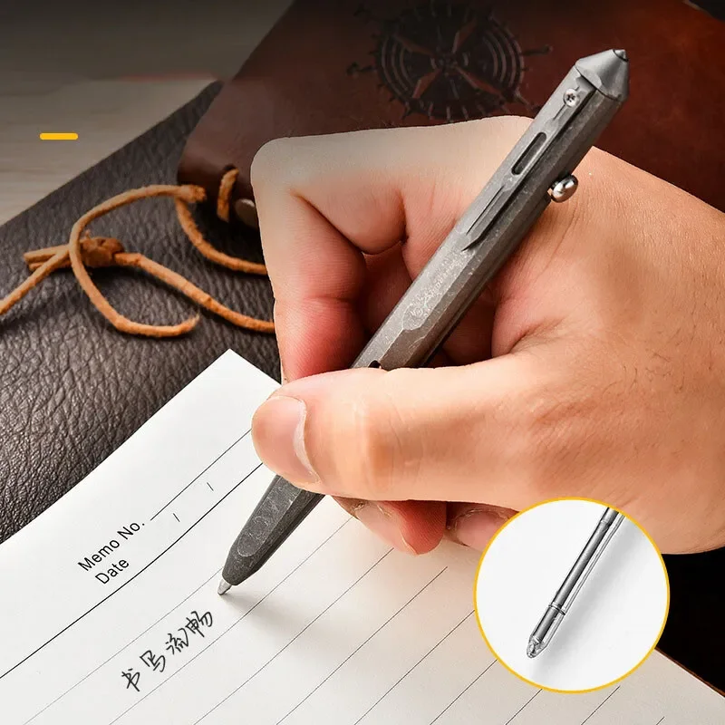 FEGVE Titanium Alloy Pioneer High-end Signature Pen Decompression Bolt Writing Pen