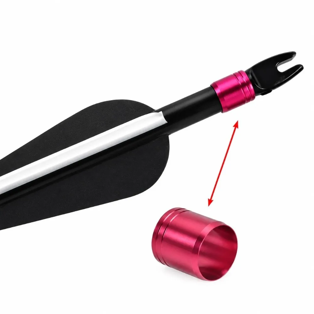 10PCS OD 7.6mm ID 6.2mm Archery Arrow Shaft Rings Aluminum Alloy Bow Arrow Support Rings Arrow Nock Rings Hunting Bow Arrow