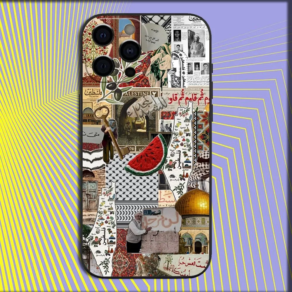 Art P-Palestine-es-F-Flag Phone Case For iPhone 16,15,14,13,12,11,Pro,X,XS,Max,XR,Plus,Mini Soft Black Cover