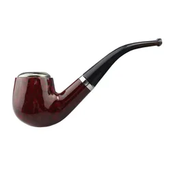 Resin Tobacco Bent Pipe Cigarette Filter Tobacco Grinder Cigar Long Handle Hand Held Pipe Smoking Accessories Gadget Mens Gift
