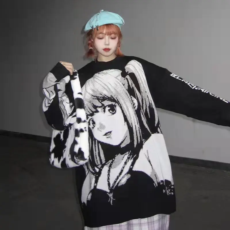 2022 Y2K Stylish Anime Sweater Misa For Girls  Dense Material  Women\'s Woollen  Death Note