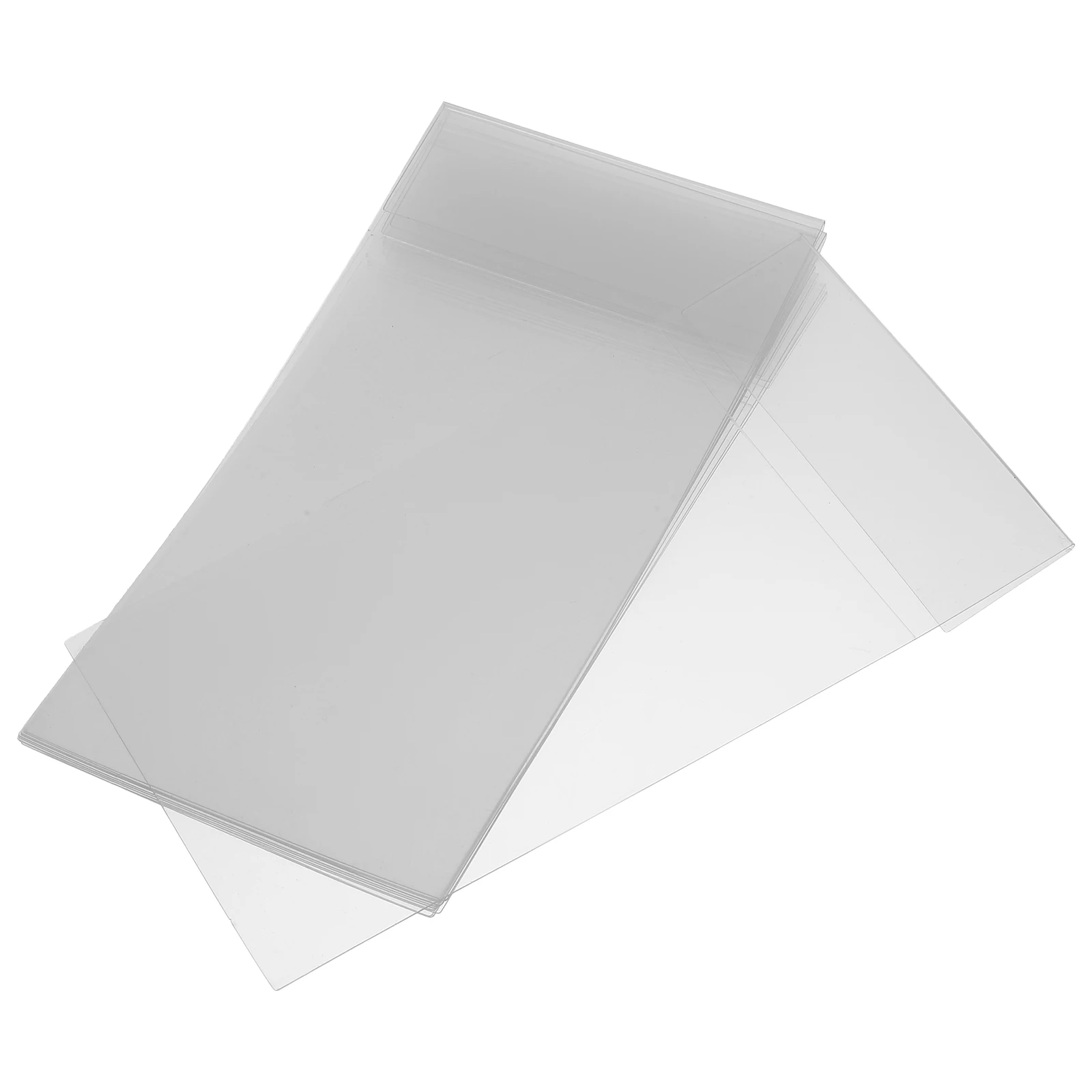 

12 Pcs Shelf Plastic Price Tag Card Label Display Stands Pvc Holder for Shopping Mall