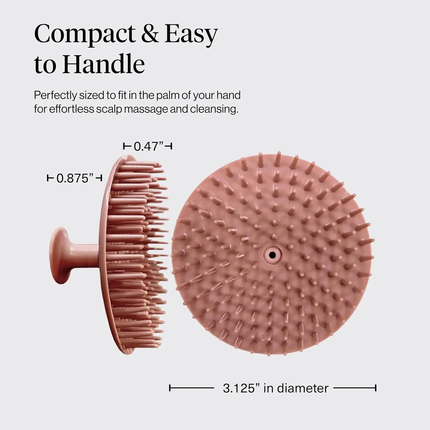 Scalp Massager for Hair Care - Scalp Scrubber, Shampoo Brush & Exfoliator for Scalps- Hair Scrubber for Relaxing Bath - Terracot