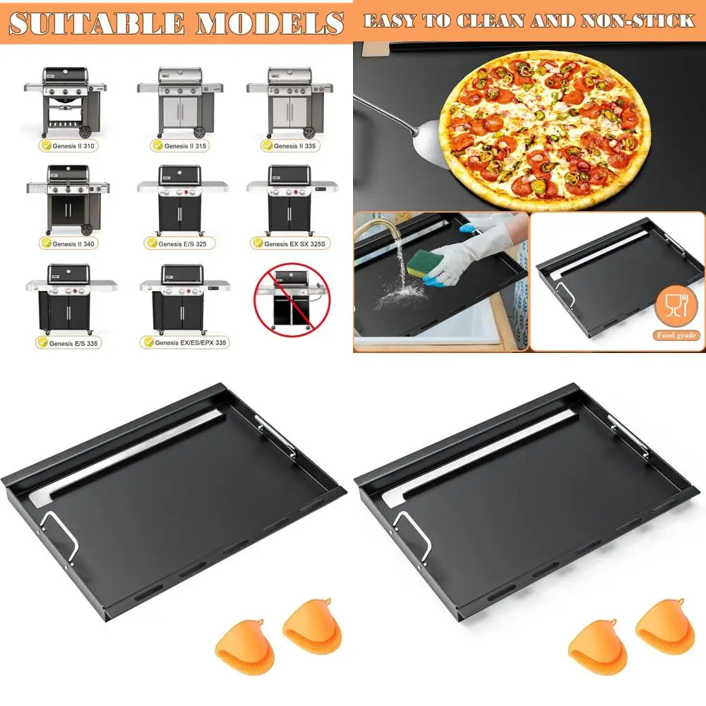 

Weber Genesis II 300 Series Gas Grill Griddle Insert Replacement, Fits E320, E310, EP310, EP330, E325 Models