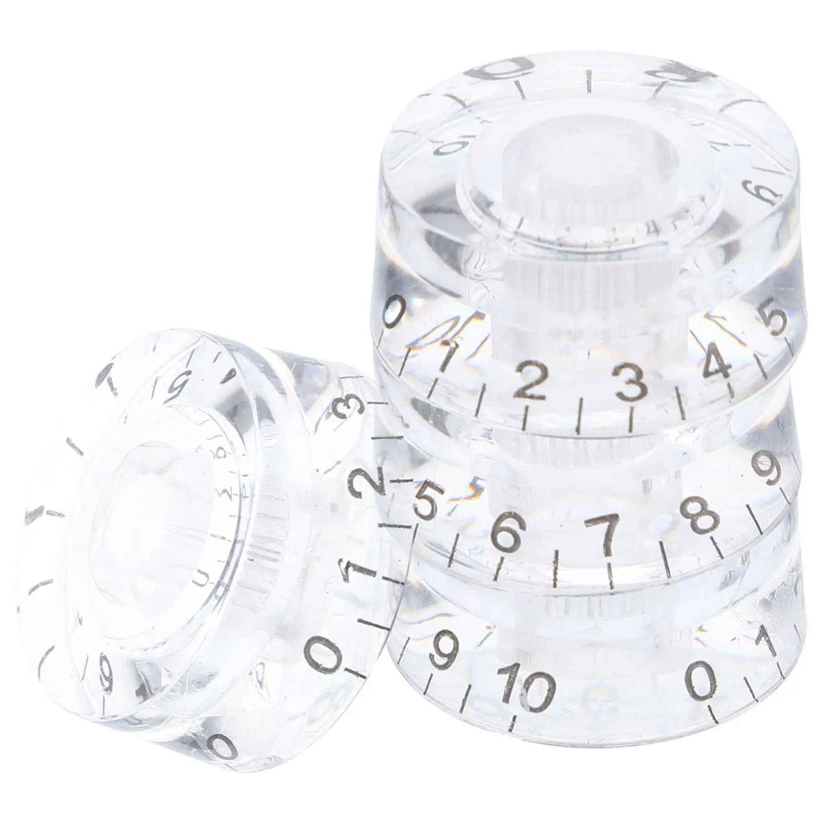 

4Pcs Acrylic Potentiometer Knobs Transparent Durable Guitar Bass Volume Control Caps Replacement Parts Potentiometer Knob