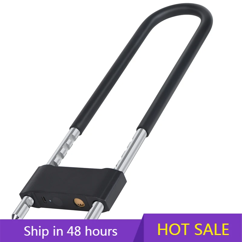 

POWER LEAP High Quality IP66 Waterproof Tuya Smart Bicycle U Shape Fingerprint Lock App Cloud Glass Compatibility Combo Gate Loc