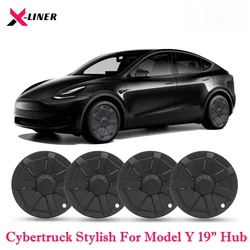 19 Inch Hubcap For 2020-2024 Tesla Model Y Wheel Covers 4PCS Replacement Hub Caps Protection Cybertruck Stylish Car Decoration