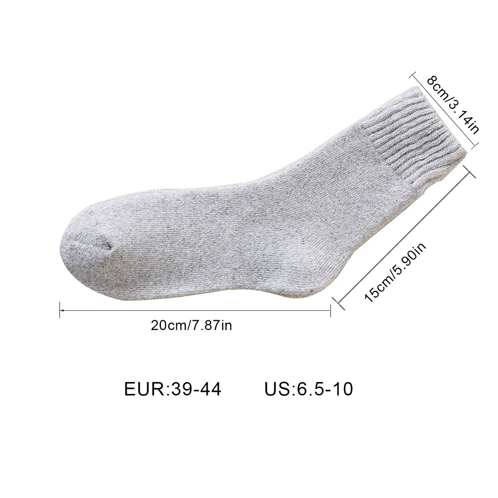 3 Paar Winter-Socken mit dickem Handtuch für Herren, Outdoor-Sport, lange Socken, kältebeständig, frostsicher, Schneesocken für Herren, Geschenk 39–44 – Detail 9