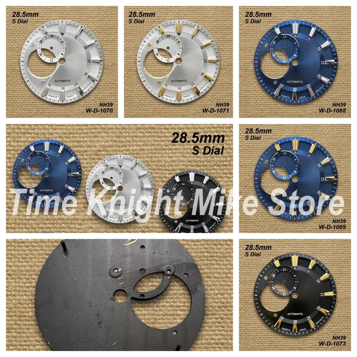

28.5mm S Logo High-Quality Hollow Out Dial Fit NH39 Movement White Black Sunray Dial Watch Modification Accessories