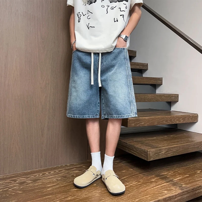 

Outdoor Sports and Leisure Loose Comfortable Breathable Classic Denim Shorts Men's Fashion Trend Five Point Casual Shorts