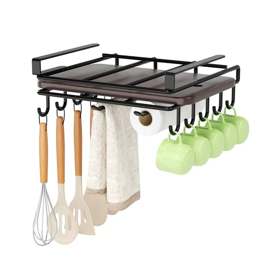 Rotating Under-Cabinet Mug and Fruit Hook