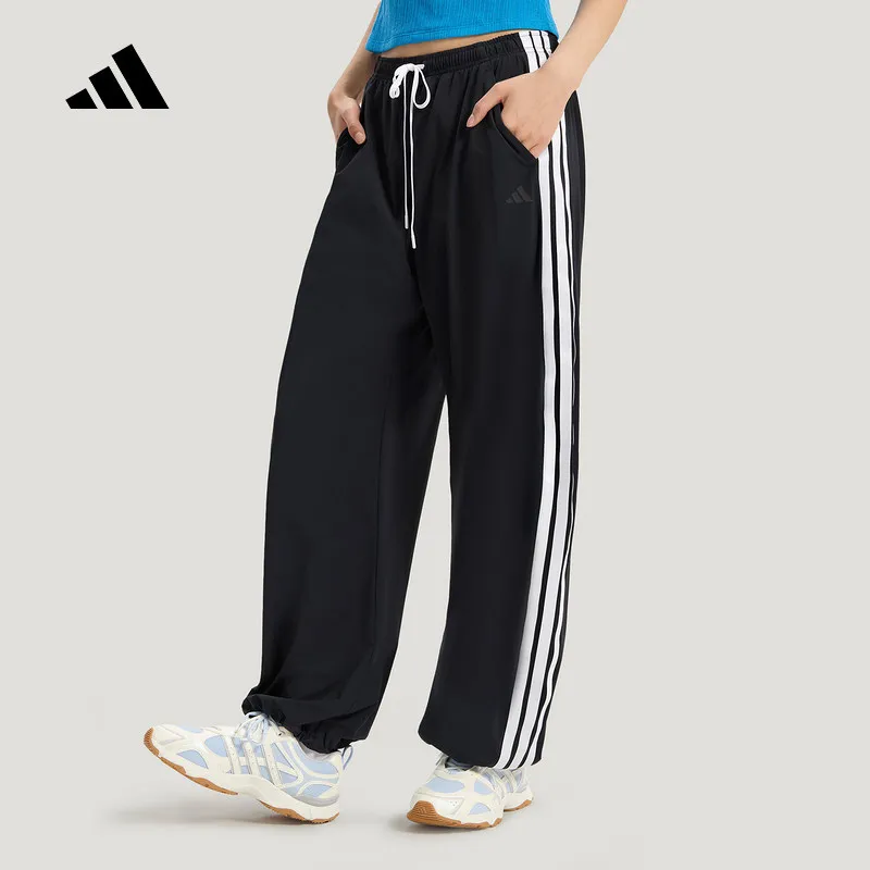 2026 Sport Adidas Women Woven Pants Loose Fit Cool Touch Casual Trousers KX6695