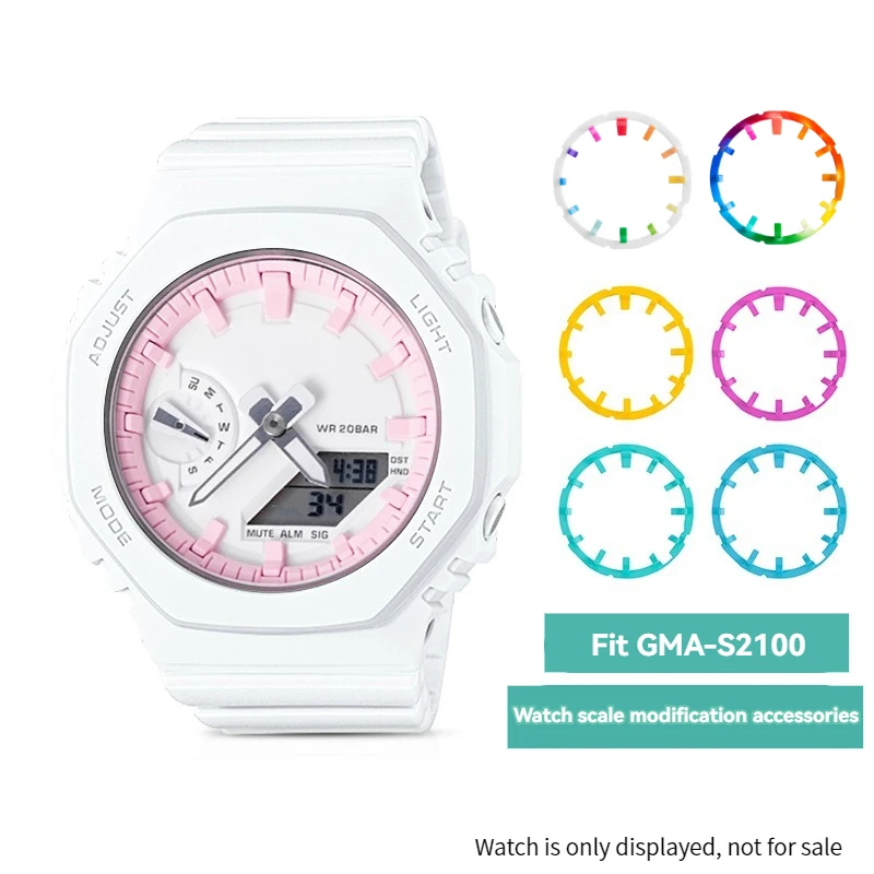Esfera de reloj de GMA-S2100 para Casio, Color arcoíris, esfera personalizada no iluminada, modificación DIY, accesorios de reloj para mujer