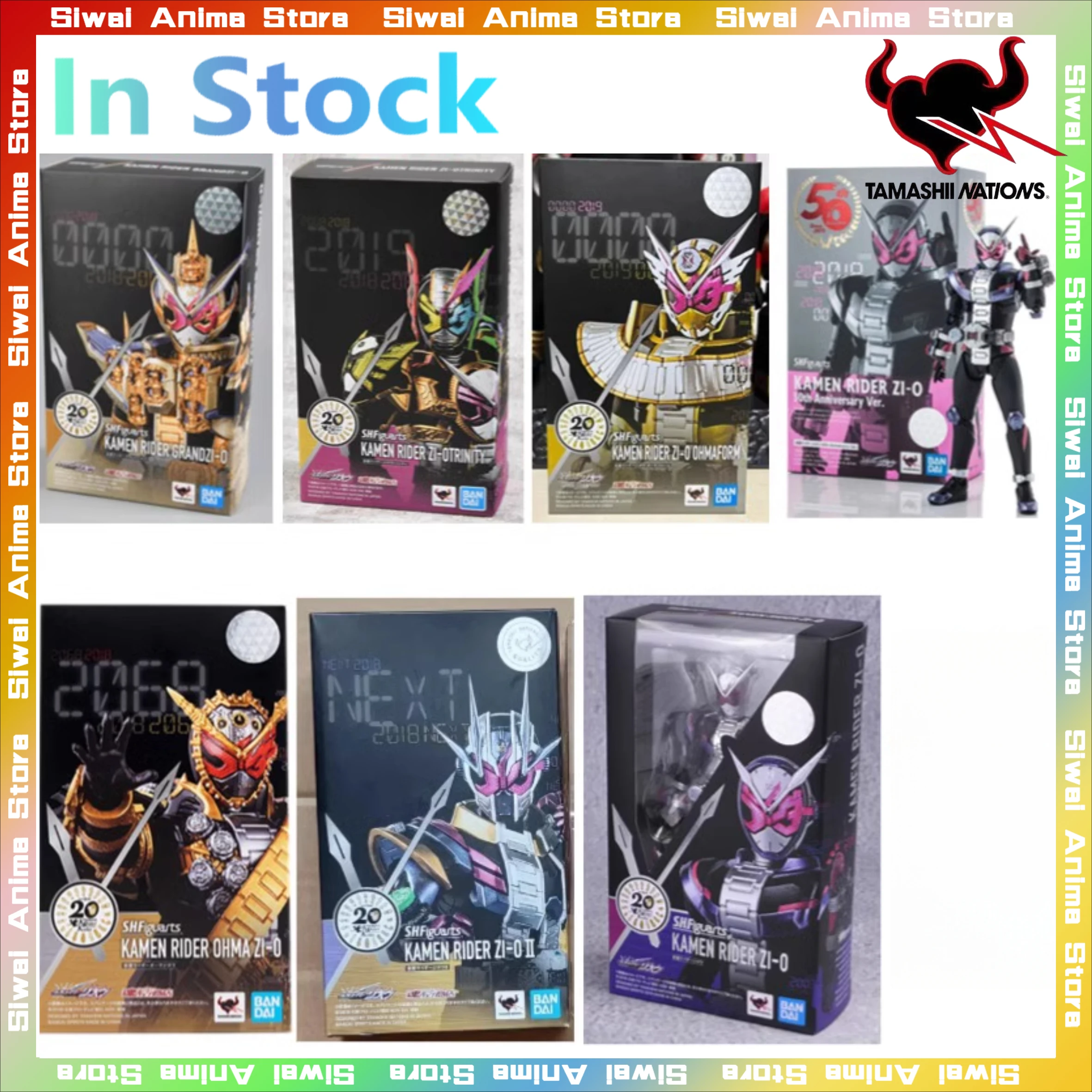 

Оригинальный BANDAI Masked Rider Zi-O 50th Anniversary Edition Time King Geiz Woz Аниме Фигурки Коллекция Модель Игрушки Подарки