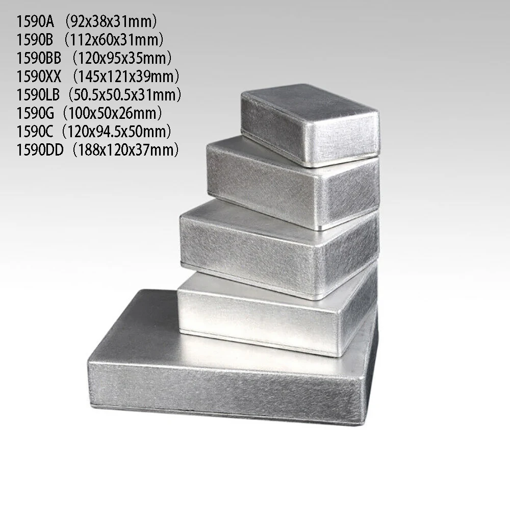 تأثيرات الصندوق ستومب تأثيرات الجيتار خفيفة الوزن 125B/1590LB/1590DD 1590A/1590B/1590BB 2 مللي متر أداة فضية عالية الجودة