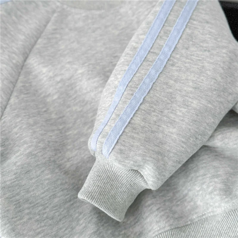 Frühling Kinder Sweatshirt Sets Kinder Langarm-Bekleidungssets Jungen Mädchen Lässiger Pullover+Hose 2-teilig Herbst Teenager Trainingsanzug Outfit – Detail 10