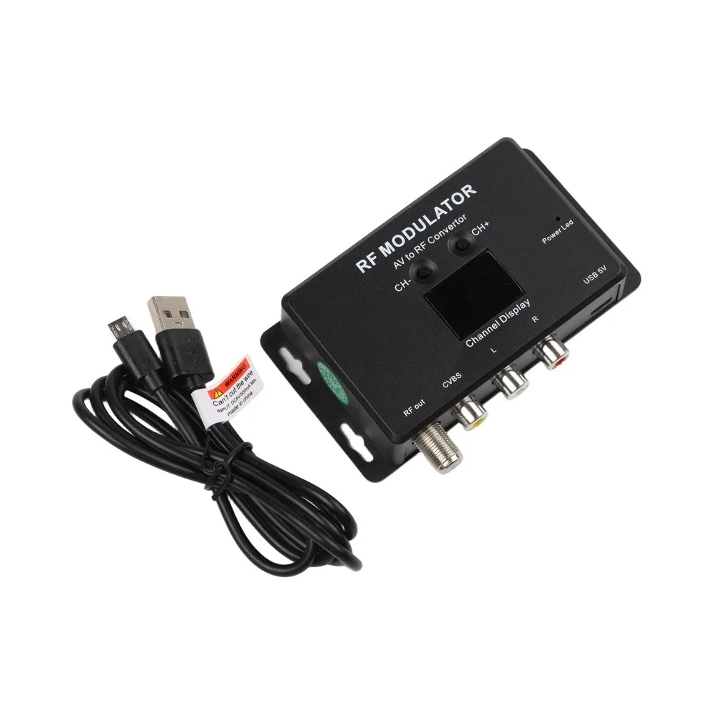 RF Modulator for Home Use Compatible with Set Top Boxes USB Powered Supports PAL/NTSC Formats for Expanded Connectivity
