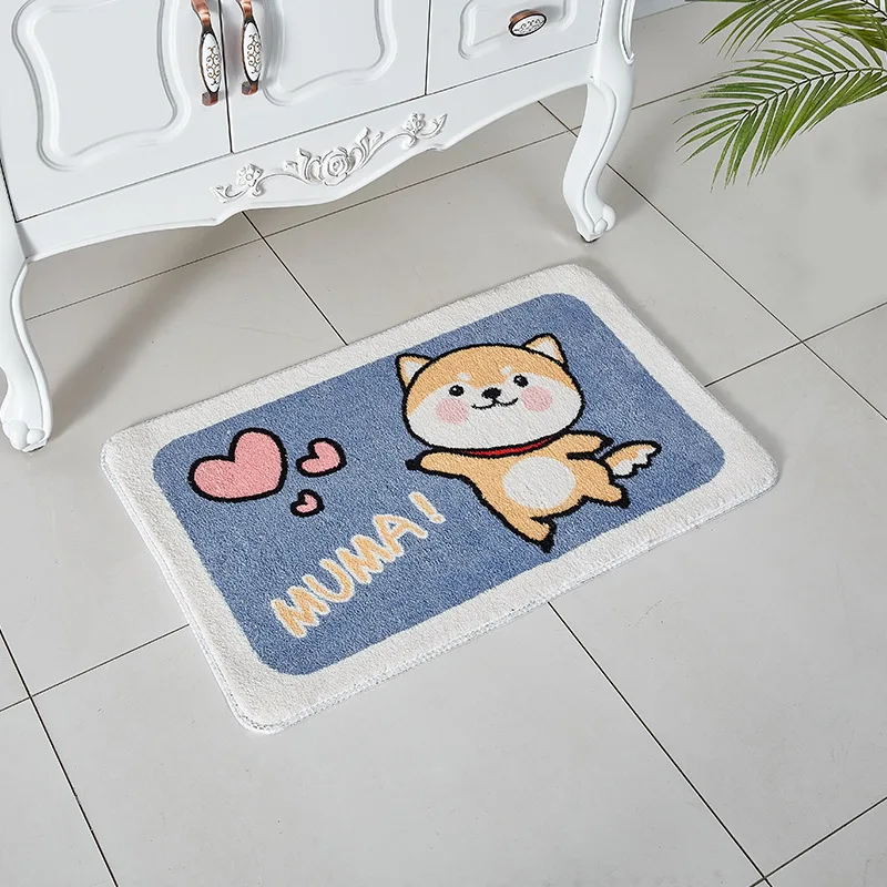 Cute Cartoon Animal Print Bath Mat Super Absorbent Non Slip Floor Rug For Bathroom Entrance Home Decor