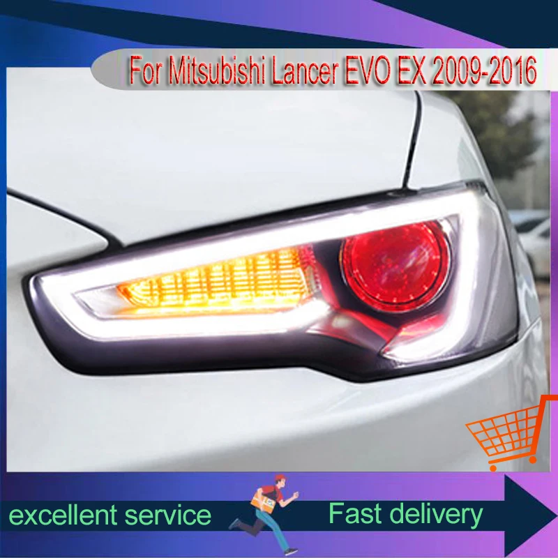 

Car Styling for Mitsubishi Lancer EVO EX Modified Audi A5 Style LED Headlight 2009-2016 Projector Lens Xenon Front Accessories