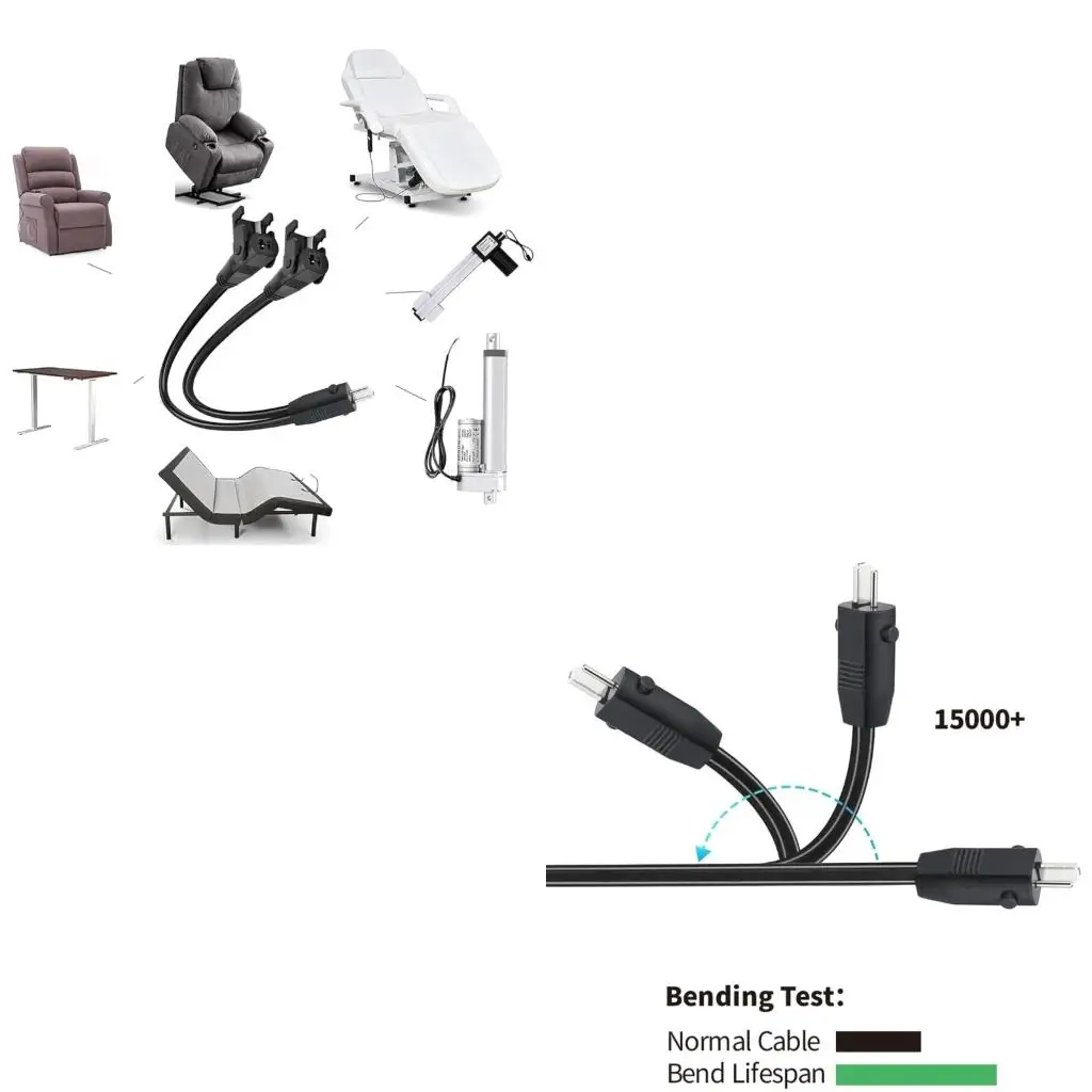  Multi Purpose Y Splitter Power Cord For Double Motor Furniture And Adjustable Beds