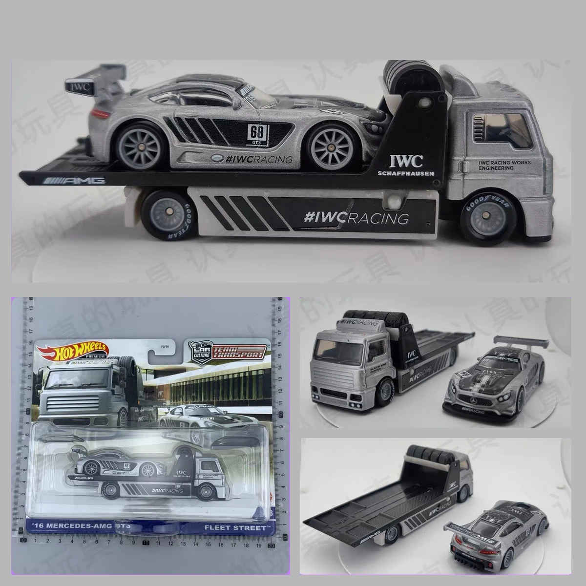 Hot Wheels 1/64 Team Transport Cars 16 MERCEDES-AMG GT3 & FLEET STREET Collection Metal Diecast Model Vehicles FLF56